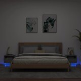 vidaXL Nočna omarica z LED lučkami 2 kosa črna 40x39x37 cm Cene