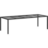  Stol za vrt Čista crna 250 x 100 x 75 cm poliratan | shoptok.hr