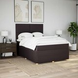  Krevet s oprugama i madracem tamnosmeđi 140 x 190 cm od tkanine | shoptok.hr