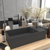 The Living Store Kopalniški umivalnik z luknjo keramičen temno siv - Kopalniški Umivalnik, (21751143) | Shoptok.si