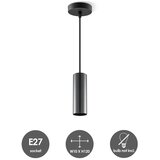 Viseći luster SAGA na sajli 1xE27/40W/230V crni | Eponuda.com