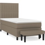  Krevet s oprugama i madracem smeđesivi 80x200 cm od tkanine | shoptok.hr