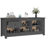 Ormarić za cipele sivi 110 x 38 x 45,5 cm od masivne borovine | Eponuda.com