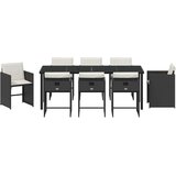  Vrtni set za objed 9 kom. Crna poliratan | shoptok.hr