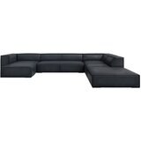 Windsor & Co Sofas Crna kožna kutna garnitura (desni kut) Madame - Cijene