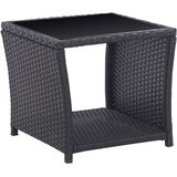  3-dijelni bistro set od poliratana s jastucima crni | shoptok.hr
