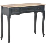 Maison Chic Toaletna konzolna miza - miza ob steni s 3 predali črna, (21786278) | Shoptok.si