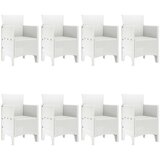  9-dijelni set za blagovanje u vrtu bijeli poliratan | shoptok.hr