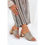 Boto Ladies Slip-ons With Braiding On Heel Golden Ciariloria | Shoptok.si