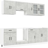  8-dijelni set kuhinjskih ormarića "Lucca" sivo-betonski inženjerski drvo | shoptok.hr