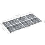vidaXL Jastuci za vrtne stolice 6 kom sivi karirani 100x50x3cm tkanine | shoptok.hr
