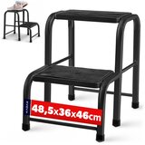 KADAX Stopničasti stolček, gospodinjski stopničasti stolček, nedrseč stolček, max 150 kg, (5000356996) | Shoptok.si