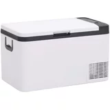 vidaXL Prijenosni hladnjak s ručkom crno-bijeli 25 L PP i PE