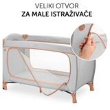 Hauck prenosivi krevetac za bebe sleep n play go plus, dusty cork | ePonuda.com