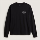Vans Majice z dolgimi rokavi Cafe ls Črna Cene