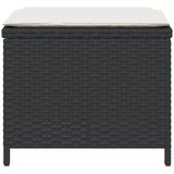  Vrtni stolci s jastucima 4 kom crni 40x40x35 cm od poliratana | Eponuda.ba