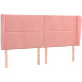 Uzglavlje s ušima ružičasto 203x23x118/128 cm baršunasto | shoptok.hr