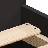  Okvir kreveta s uzglavljem i podnožjem crni 90 x 200 cm | shoptok.hr