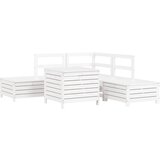 Maison Chic Seti vrtnega pohištva - Vrtna garnitura - Vrtni pohištvo set 6-delna bela trdna borovina, (21817323) | Shoptok.si