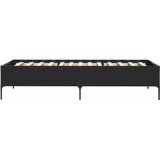  Okvir kreveta crni 90 x 200 cm konstruirano drvo i metal | shoptok.hr