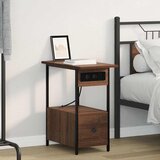  Noćni ormar Smeđi hrast 60 x 30 x 61 cm Konstruirano drvo | Eponuda.com