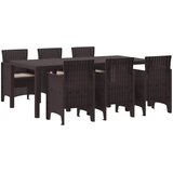 Vrtni set za objed 7 pcs Smeđa Polipropilen | Eponuda.com