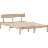 vidaXL Krevet s regalom za knjige bez madraca 160x200 cm od borovine | shoptok.hr