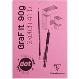 Clairefontaine blok Graf it za suhu tehniku A4 90gr, mix boja, dotpad (točkice) | shoptok.hr