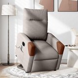 Maison Chic Električni masažni naslanjač - Relax naslanjač s funkcijo vstajanja taupe, (22061230) Cene