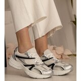 Gemre Silver women's sports sneakers with glitter Bakari | Shoptok.si