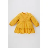 Defacto Baby Girl Long Sleeve Twill Dress