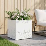  Vrtna saksija Bijela 50 x 50 x 49 cm Čelična vrata | shoptok.hr