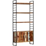 Police za knjige s 4 razine 80 x 30 x 180 cm obnovljeno drvo | shoptok.hr