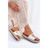 Boto Women's sandals with flowers platform with weaving white Zenvanis | ePonuda.com