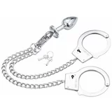 Ohmama Fetish Hand Cuffs With Chain and Anal Plug