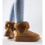 Gemre Adelfia brown snow boots decorated with fur | Shoptok.si