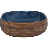 Nadgradni umivaonik smeđe-plavi ovalni 59x40x14 cm keramički | shoptok.hr