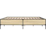 Okvir za krevet boja hrasta 180x200cm konstruirano drvo i metal | Eponuda.com