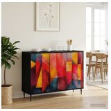 vidaXL Kreveta HEESCH Crni hrast 102 x 33 x 76 cm Konstruirano drvo - Tiskanje boja | shoptok.hr