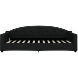  Dnevni krevet s madracem crni 90 x 200 cm od tkanine | Eponuda.com