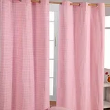 Rožnate bombažne zavese Gingham Eyelet 137x182 cm, (20749692)