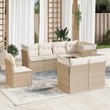  The Living Store Vrtna sedežna garnitura 8-delna z blazinami bež poli ratan - Vrtna Sedežna Garniture, (21471180) | Shoptok.si
