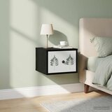  Wall-mounted noćni ormarić HANAU Crni hrast 36 x 33 x 25 cm | shoptok.hr