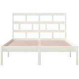  Okvir za krevet od masivne borovine bijeli 140 x 200 cm | shoptok.hr