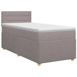  Boxspring krevet s madracem Sivosmeđa 100 x 200 cm Tkanina - Sivosmeđa 100 x 200 cm Dizajn linija | shoptok.hr