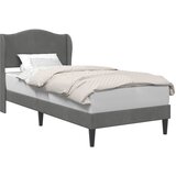  Krevetna konstrukcija s uzglavljem Tamnosiva 90 x 190 cm Baršun | shoptok.hr