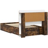  Okvir kreveta s pohranom Dimljeni hrast 100 x 200 cm | shoptok.hr