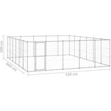 vidaXL vanjski kavez za pse od pocinčanog čelika 36,3 m² | shoptok.hr