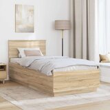  Okvir za krevet s uzglavljem Hrast sonoma 90 x 190 cm - Hrast sonoma 90 x 190 cm | shoptok.hr