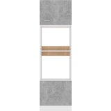 Ormarić Omarica za mikrovalovno pečico betonsko siva 60x57x207 cm | Shoptok.si